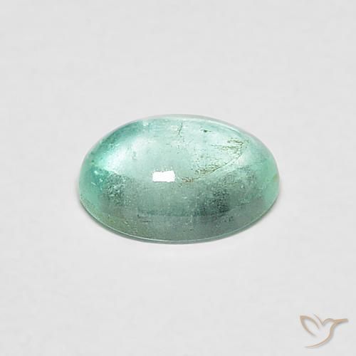 Esmeralda Azul esverdeado Natural 0.51ct, oval, Transparente