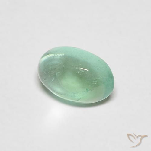 0.40ct Natural Verde claro fresco Esmeralda, oval, Transparente
