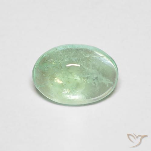 0.58ct Natural Luz verde Esmeralda, oval, Transparente