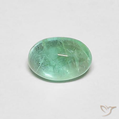 Esmeralda Menta verde Natural 0.40ct, oval, Transparente