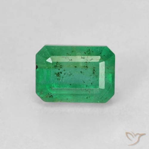 Esmeralda verde natural 0,98ct, corte esmeralda, SI