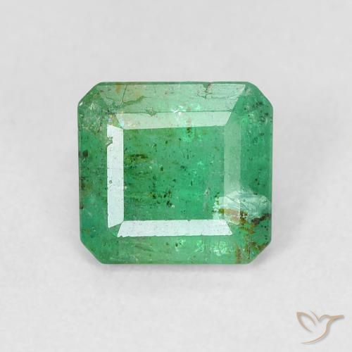 0.80ct Natural verde quente Esmeralda, Corte Esmeralda, SI