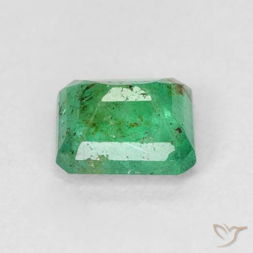 Esmeralda verde quente Natural 0.80ct, Corte Octógono / Esmeralda, SI