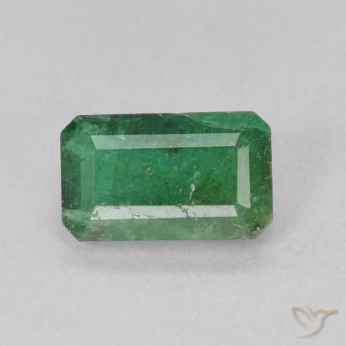 1.06ct Natural Luz verde Esmeralda, Corte Esmeralda, SI
