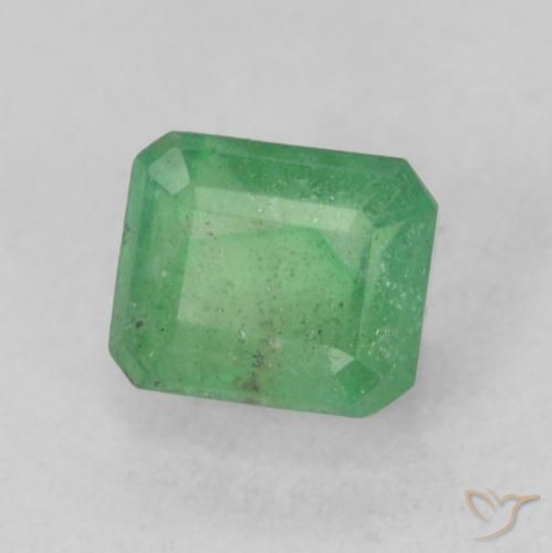 Esmeralda Luz verde Natural 0.81ct, Corte Octógono / Esmeralda, SI
