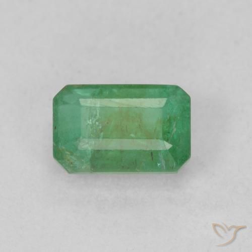 0.73ct Natural Verde claro fresco Esmeralda, Corte Esmeralda, SI