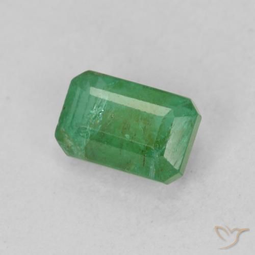 Esmeralda Verde claro fresco Natural 0.73ct, Corte Octógono / Esmeralda, SI