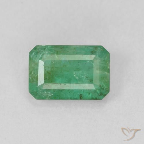 0.88ct Natural Verde claro fresco Esmeralda, Corte Esmeralda, SI
