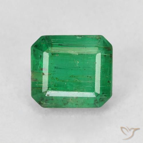 0.77ct Natural Verde médio Esmeralda, Corte Esmeralda, SI