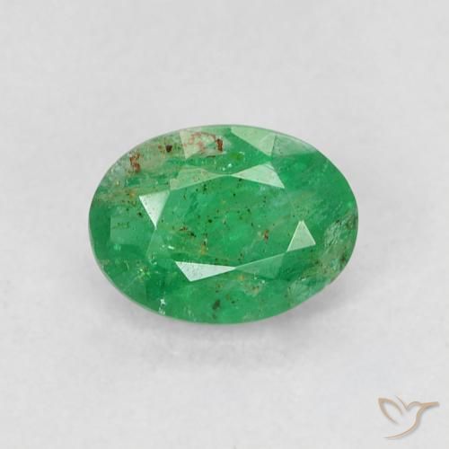0.57ct Natural Verde claro Esmeralda, oval, SI
