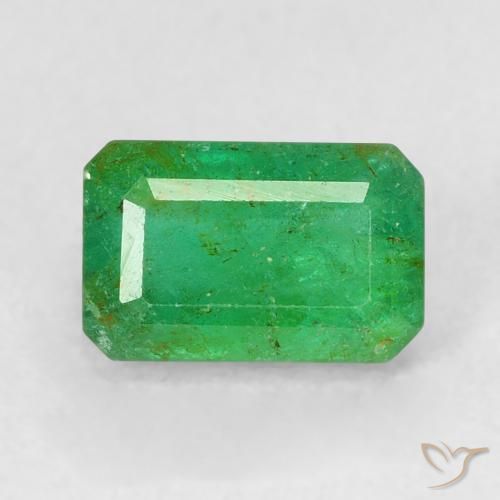 0.66ct Natural Verde amarelado Esmeralda, Corte Esmeralda, SI