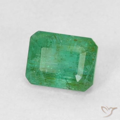 Esmeralda trevo verde Natural 0.58ct, Corte Octógono / Esmeralda, SI