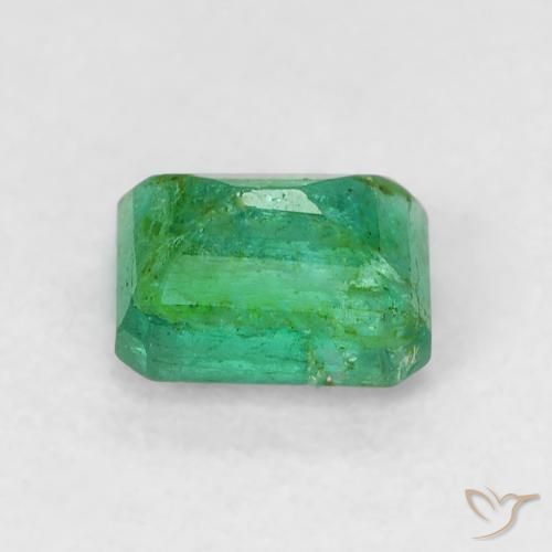 Esmeralda trevo verde Natural 0.58ct, Corte Octógono / Esmeralda, SI