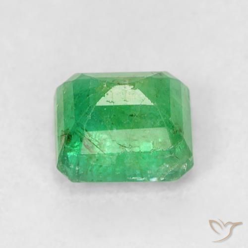 Esmeralda Verde médio Natural 0.72ct, Corte Octógono / Esmeralda, SI-I1