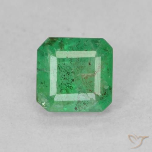 0.35ct Natural trevo verde Esmeralda, Corte Esmeralda, SI-I1