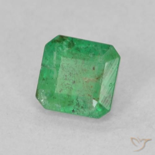Esmeralda trevo verde Natural 0.35ct, Corte Octógono / Esmeralda, SI-I1