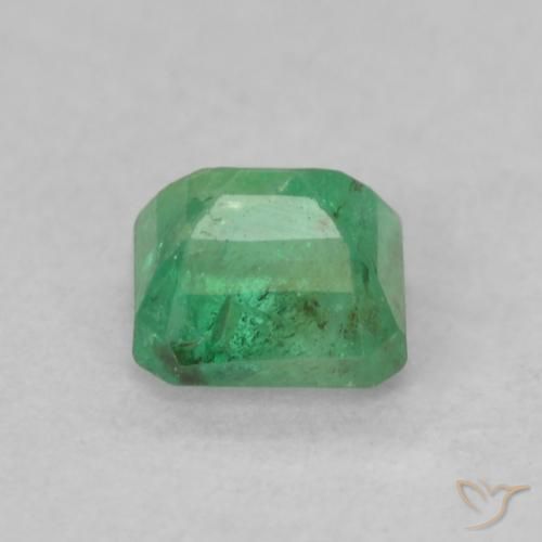 Esmeralda trevo verde Natural 0.35ct, Corte Octógono / Esmeralda, SI-I1