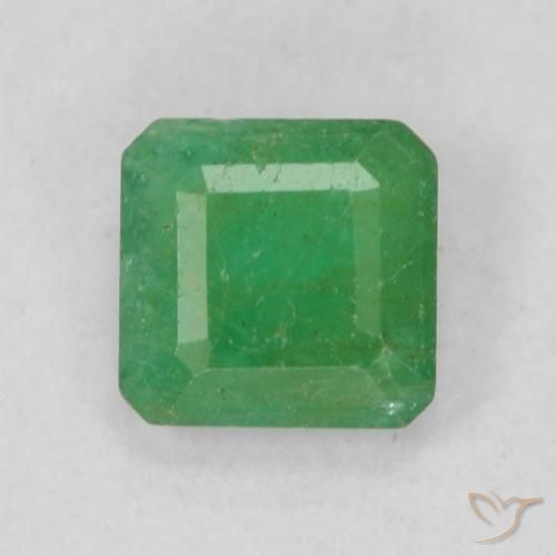 0.42ct Natural Verde amarelado Esmeralda, Corte Esmeralda, SI