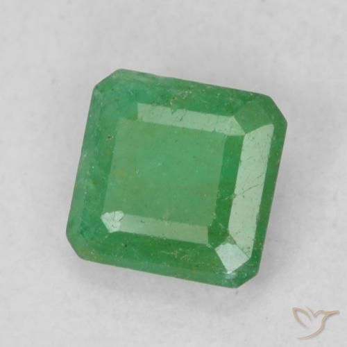 Esmeralda Verde amarelado Natural 0.42ct, Corte Octógono / Esmeralda, SI
