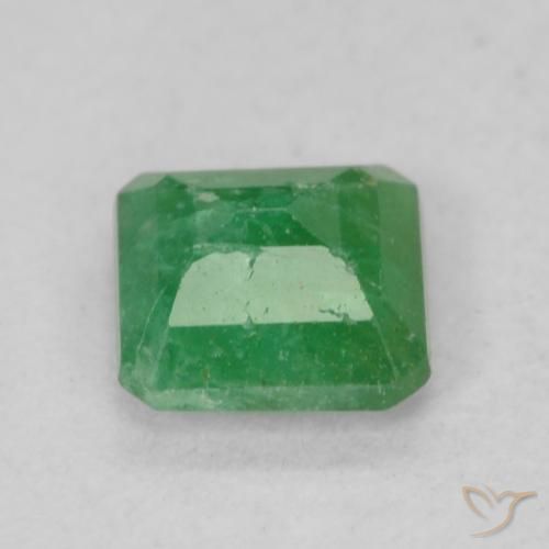 Esmeralda Verde amarelado Natural 0.42ct, Corte Octógono / Esmeralda, SI