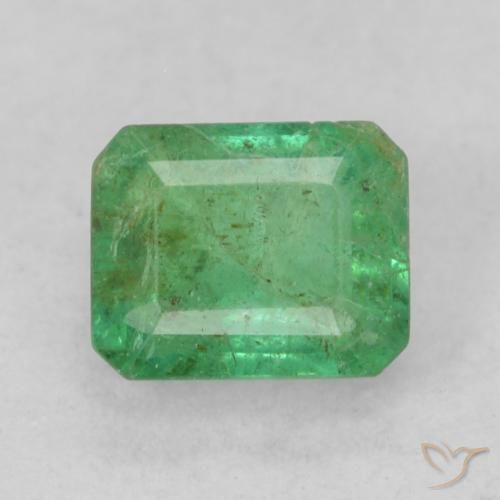 0.51ct Natural Verde médio Esmeralda, Corte Esmeralda, SI-I1