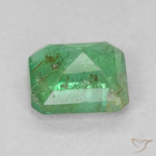 Esmeralda Verde médio Natural 0.51ct, Corte Octógono / Esmeralda, SI-I1