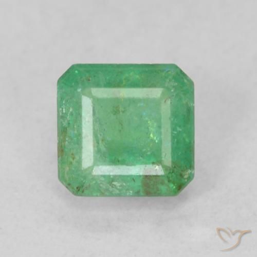 0.44ct Natural trevo verde Esmeralda, Corte Esmeralda, SI