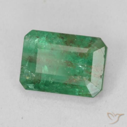 Esmeralda Verde médio Natural 0.99ct, Corte Octógono / Esmeralda, SI-I1