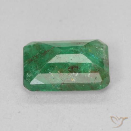 Esmeralda Verde médio Natural 0.99ct, Corte Octógono / Esmeralda, SI-I1