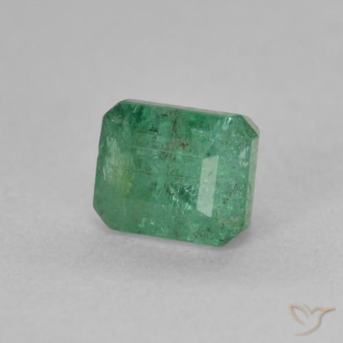 Esmeralda Verde claro médio Natural 0.89ct, Corte Octógono / Esmeralda, SI