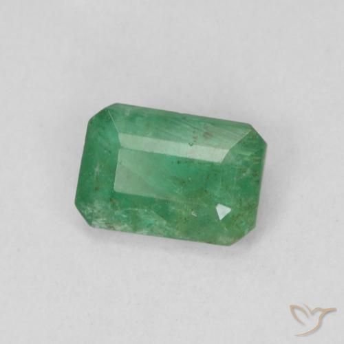 Esmeralda verde natural 0,48ct, corte esmeralda, SI-I1