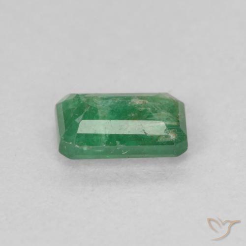 Esmeralda verde natural 0,48ct, corte esmeralda, SI-I1