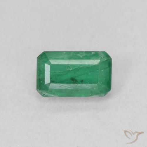 0.38ct Natural Verde claro médio Esmeralda, Corte Esmeralda, SI-I1