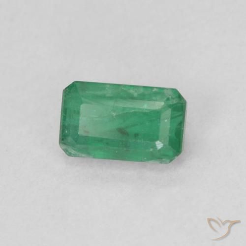 Esmeralda Verde claro médio Natural 0.38ct, Corte Octógono / Esmeralda, SI-I1
