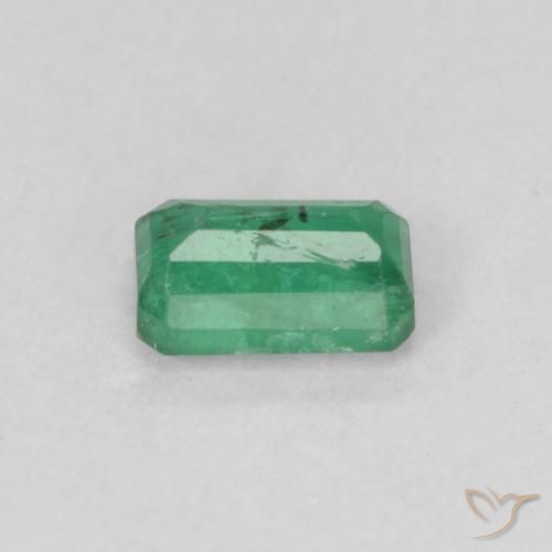 Esmeralda Verde claro médio Natural 0.38ct, Corte Octógono / Esmeralda, SI-I1