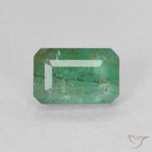 0.69ct Natural Verde claro médio Esmeralda, Corte Esmeralda, SI-I1
