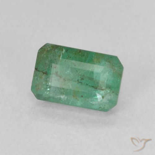 Esmeralda Verde claro médio Natural 0.69ct, Corte Octógono / Esmeralda, SI-I1