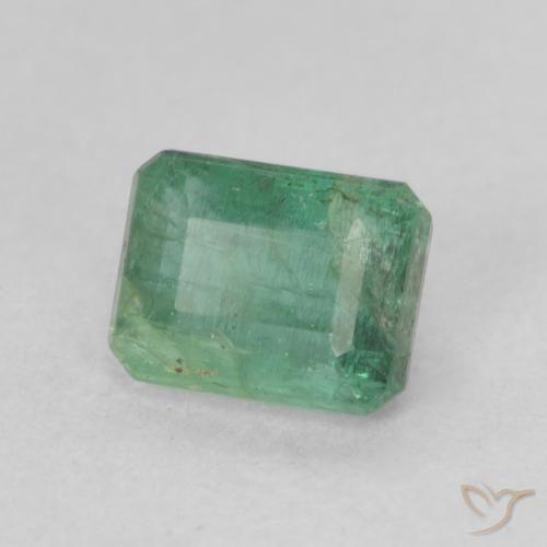 Esmeralda Verde claro médio Natural 0.86ct, Corte Octógono / Esmeralda, SI-I1