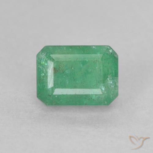 0.66ct Natural Verde claro médio Esmeralda, Corte Esmeralda, SI-I1