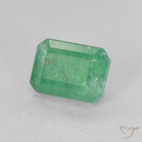 Esmeralda Verde claro médio Natural 0.66ct, Corte Octógono / Esmeralda, SI-I1