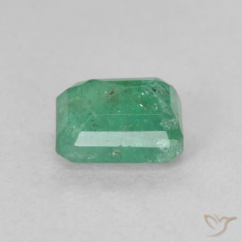 Esmeralda Verde claro médio Natural 0.66ct, Corte Octógono / Esmeralda, SI-I1