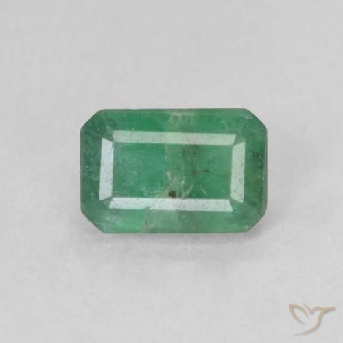 0.57ct Natural Azul verde Esmeralda, Corte Esmeralda, SI-I1