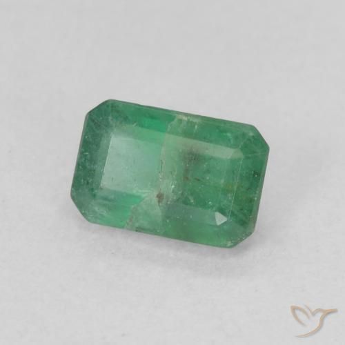 Esmeralda Azul verde Natural 0.57ct, Corte Octógono / Esmeralda, SI-I1