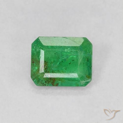 0.62ct Natural trevo verde Esmeralda, Corte Esmeralda, SI