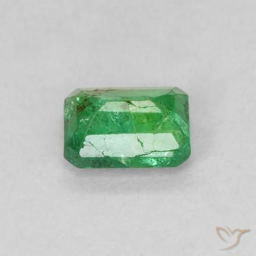 Esmeralda trevo verde Natural 0.62ct, Corte Octógono / Esmeralda, SI