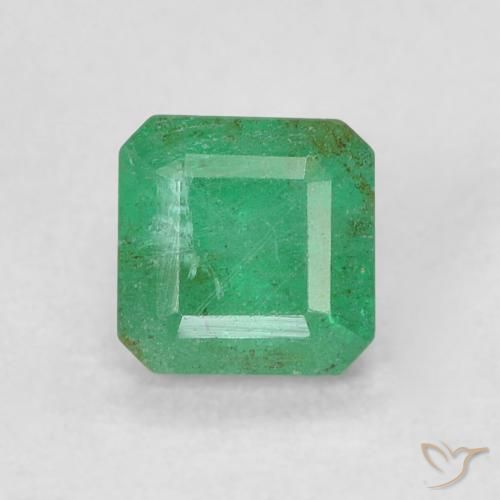 0.43ct Natural Manjericão Verde Claro Esmeralda, Corte Esmeralda, SI