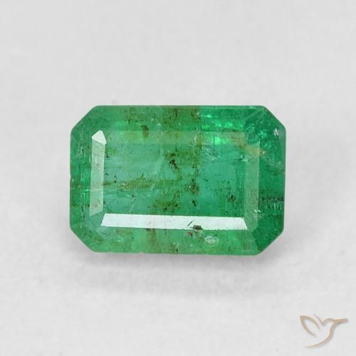 Esmeralda verde natural 0,59ct, corte esmeralda, SI