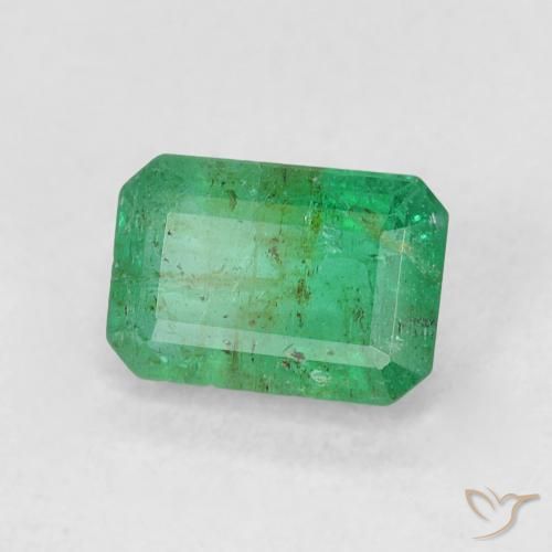 Esmeralda verde natural 0,59ct, corte esmeralda, SI