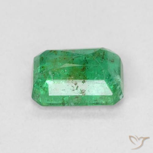 Esmeralda verde natural 0,59ct, corte esmeralda, SI