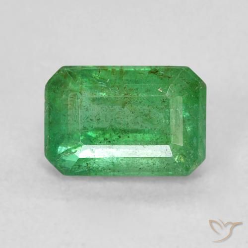 Esmeralda verde natural 0,69ct, corte esmeralda, SI